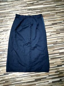 Navy Blue Midi Skirt