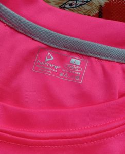 Pink fluorescent T-shirt (Size : M)