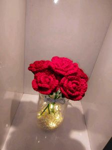 Crochet Red Rose 🌹
