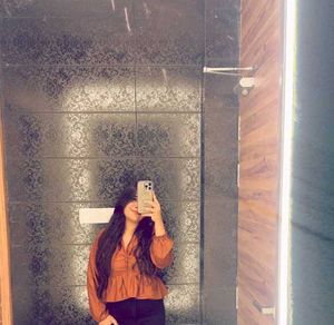 Brown Peplum Top