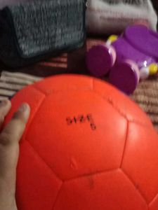 Orange and Blue Soccer Ball