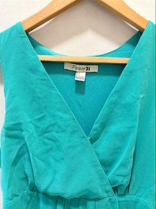 Forever 21 Green Sleeveless Dress