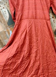 Brand New Rust Schiffli Dress LARGE/XL