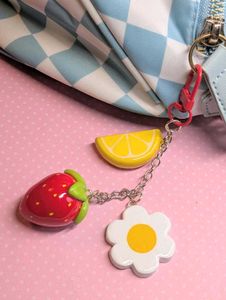 LARGE Strawberry 🍓🤍🍋 Bagcharm