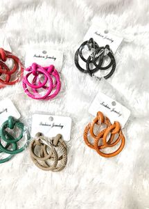 New 6 Color Combo Metal Earings/ Fixed Price