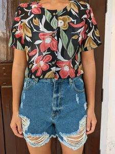 Floral Print Crop Top