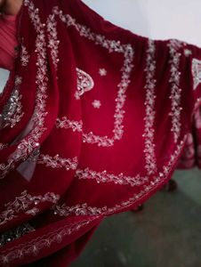 Maroon Saree
