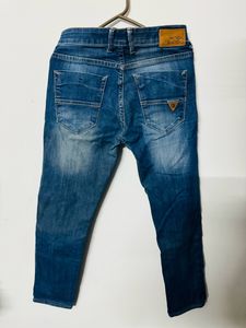 Blue Ripped Casual Jeans