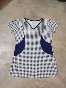 Gingham Print Top