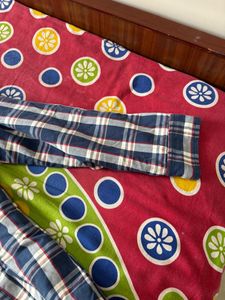 Blue Plaid Hooded Jacket