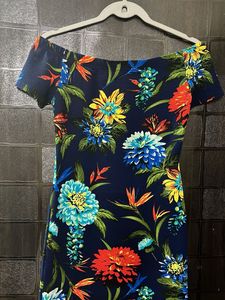 floral off shoulder bodycon mini dress