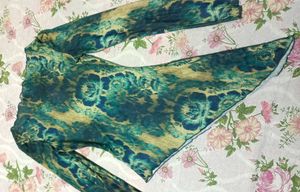 Y2k FLORAL PRINT LONG SLEEVE TOP