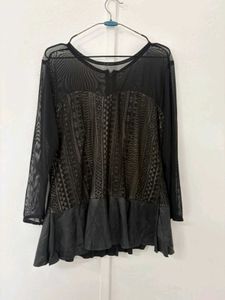 Black Mesh Top