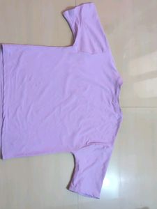Purple Tshirt For Women On Jeans