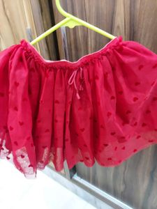 H&M Girls Red Tulle Skirt