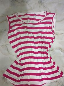 Stripes T Shirt Sleeveless