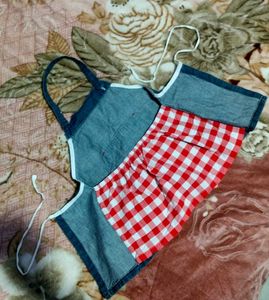 Denim Pinafore Dress For Kids Under 6 Years
