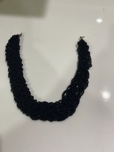 Elegant Black Multi-Strand Beaded Necklace