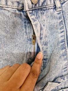 Acid Wash Cargo Jeans