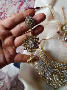 Heavy wedding golden  jwellery set