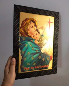 Golden Mother Mary &amp; Jesus Art
