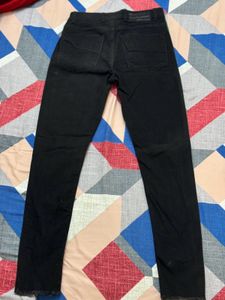 Black Jeans with Racing Stripes