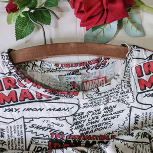 Only Marvel Edition T-shirt Cum Top With A Cut