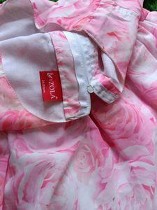 Flower Print Frocks For Girls