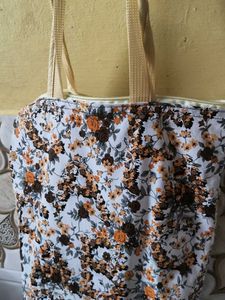 Floral Print Tote Bag