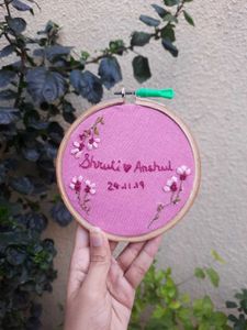 Custom Embroidered Hoop Art