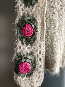 Floral Wool Shrug