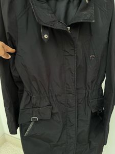 Elegant Black Trench Coat-water resistant