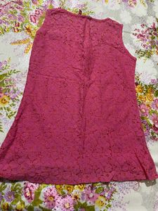 VeryAffordable Carrot Red CutSleeve Top,bust-32,30