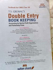 T.S. Grewal Double Entry Book Keeping Vol. 1
