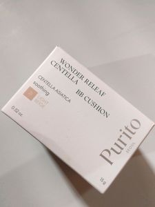 Purito Wonder Relief Centella BB Cushion Foundation With Extra Refill ~ (Sealed Pack, Shade Light Beige)
