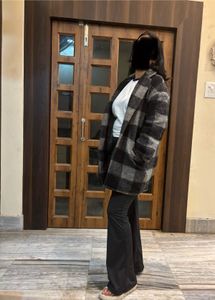 Overcoat Plaid Wool Blend