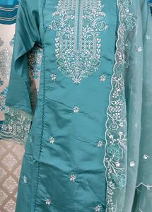 NEW Sea Green Embroidered Pakistani Suit