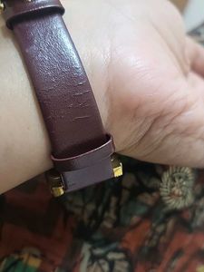 Titan Gold-Tone Rectangle Watch