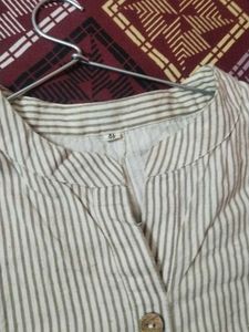 Striped Embroidered Kurta