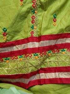 Unstiched Fabric Cotton Suit With Dupatta