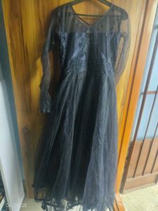 Elegant Navy Blue Ethnic Gown
