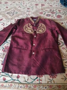 Burgundy Sherwani