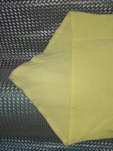 Cut Sleeves Yellow Top Hanging Front,Sale 70