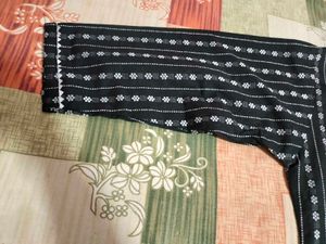 Black &amp; White Printed Kurta Set