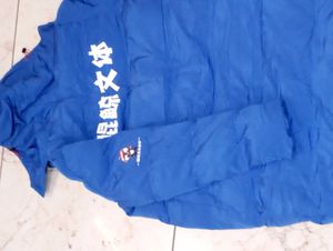Blue Hooded Down Parka
