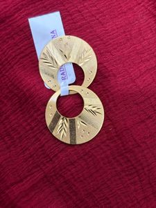 PUSPA BALI Golden Round Earrings