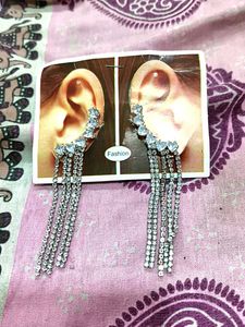 Rhinestone Ear Cuff Earrings