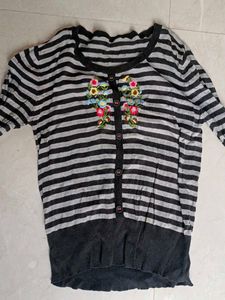 Striped Knit Cardigan