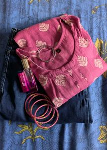 Pink Printed Kurti