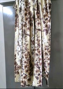 Floral Satin Curtain